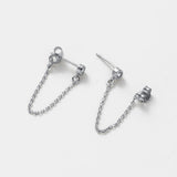 Zafino | Crystal Chain Wrap Earring - Silver