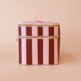 Fox & Fallow | Classic Vanity Case - Burgundy Stripe