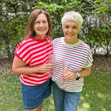 Stella + Gemma | Gwen Tee - Milk/Red/Cobalt