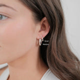 Zafino | Cleo Hoop Medium - Silver