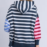Elm | All Sorts Hoodie - Pink/Navy Stripe