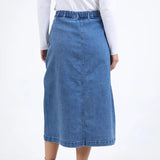 Foxwood | Amanda Midi Skirt - Mid Blue