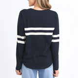 Elm | Adora Long Sleeve Tee - Navy