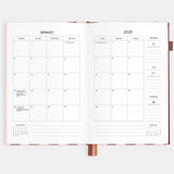 Fox & Fallow | 2026 A5 Planner - Burgundy Stripe