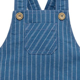Purebaby | Linen Blend Striped Overall - French Navy Stripe