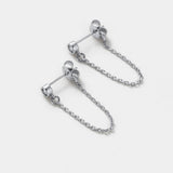 Zafino | Crystal Chain Wrap Earring - Silver