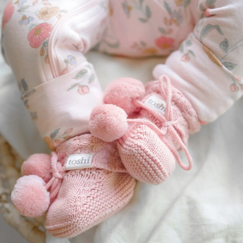 Toshi | Organic Booties Yummy - Misty Rose