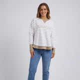 Foxwood | Simplified Stripe Crew - Natural