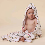 Hooded Baby Towel - Vintage Cars