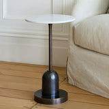 Finn Side Table - Iron base with marble top