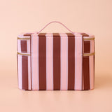 Fox & Fallow | Classic Vanity Case - Burgundy Stripe