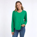 Elm | Everyday Long Sleeve Tee - Pine Green