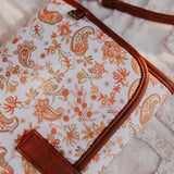 OiOi | Change Mat Clutch - Peach Paisley/Tan