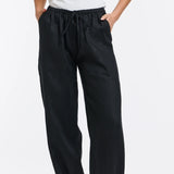 365 Days | Leni Cuffed Linen Pants - Black