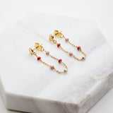 Zafino | Charlotte Earring - Gold/Pink