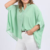 Elm | Luna Shirt - Spring Green / Marshmallow Stripe