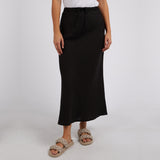 Foxwood | Montrose Skirt - Black Linen