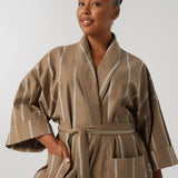 Hommey | Cotton/Ramie Robe - Hazelnut