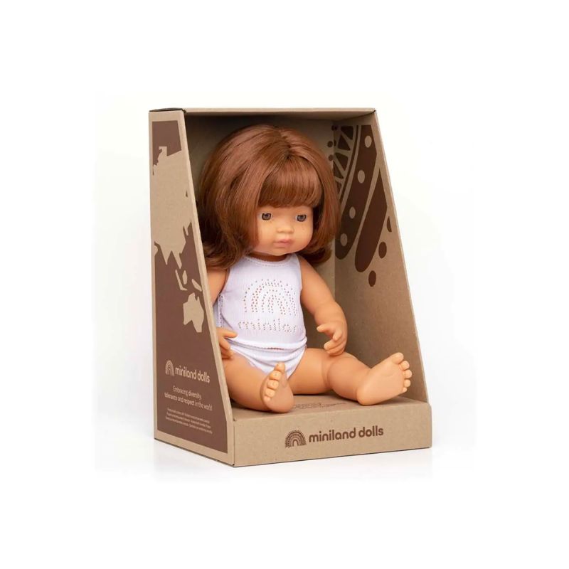 Miniland | Baby Doll 38cm - Caucasian Girl Red Hair