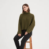 Tirelli | Chunky Cable Oversized Knit - Dark Moss