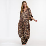 Italian Star | The Hills Button Through Dress - Leopard Print