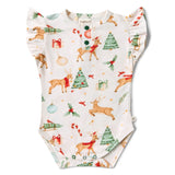 Short Sleeve Bodysuit w/ Frill - Prancer & Friends