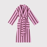 Hommey | Stripe Terry Robe - Fuchsia