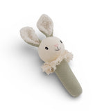 Nibbles the Bunny Knitted Rattle - Sage