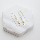 Zafino | Alice Thread Earring - Gold/Pink