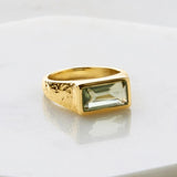 Zafino | Annabelle Ring - Gold/Green Amethyst