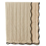 Eileen Cotton Throw 130x180cm - Taupe/Black