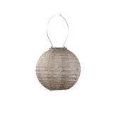 Lumiz | Round 20cm Solar Lantern - Light Taupe