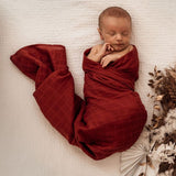 Organic Muslin Wrap - Rust