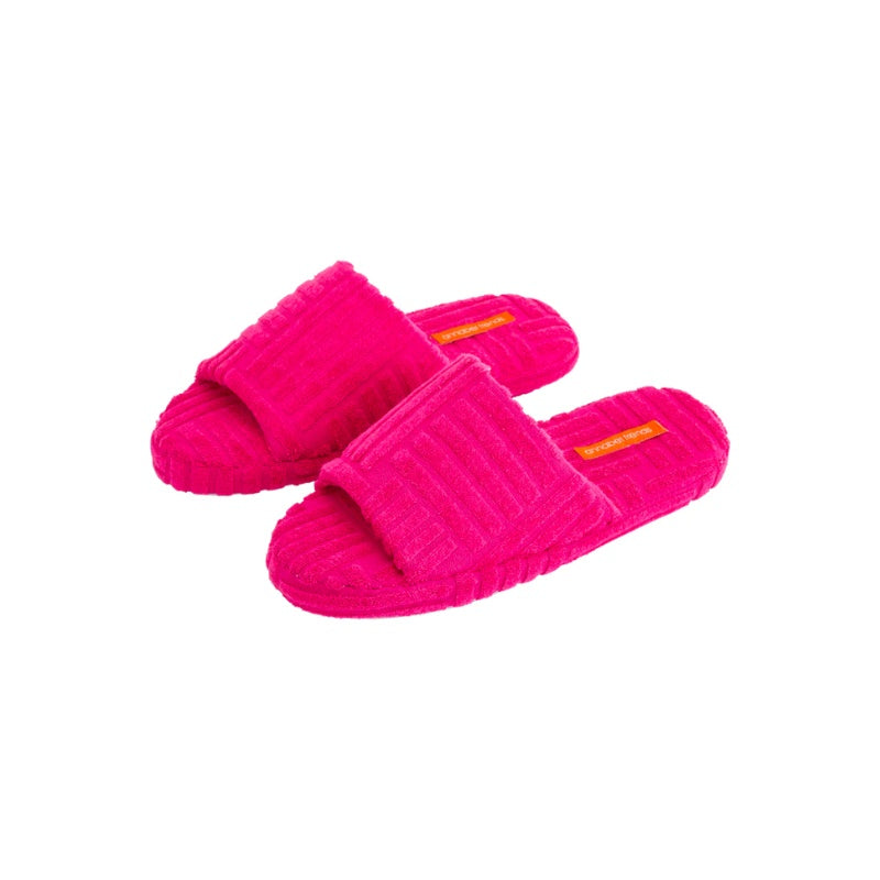 Annabel Trends | Terry Slipper Slides - Pink