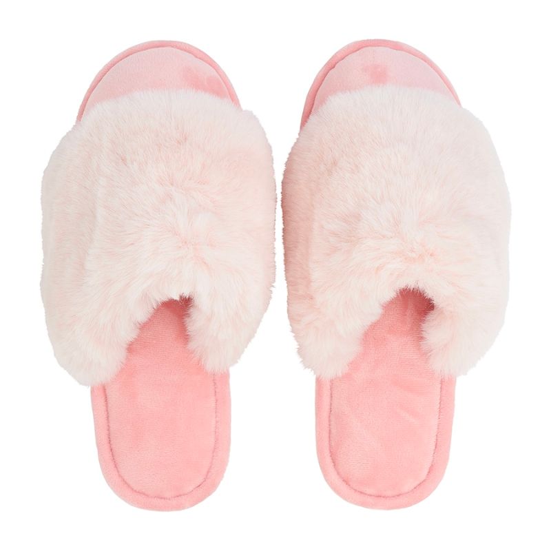 Annabel Trends | Cosy Luxe Slippers - Pink Petal