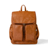 OiOi | Signature Nappy Backpack - Tan Faux Leather
