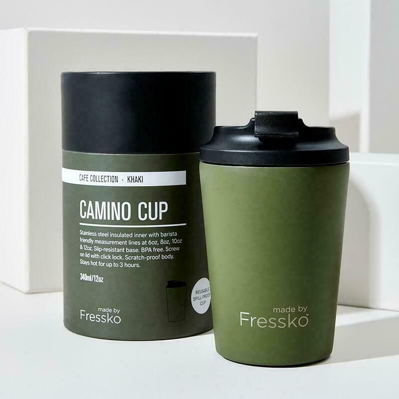 CAMINO Stainless Steel Reusable Cup 340ml - Khaki