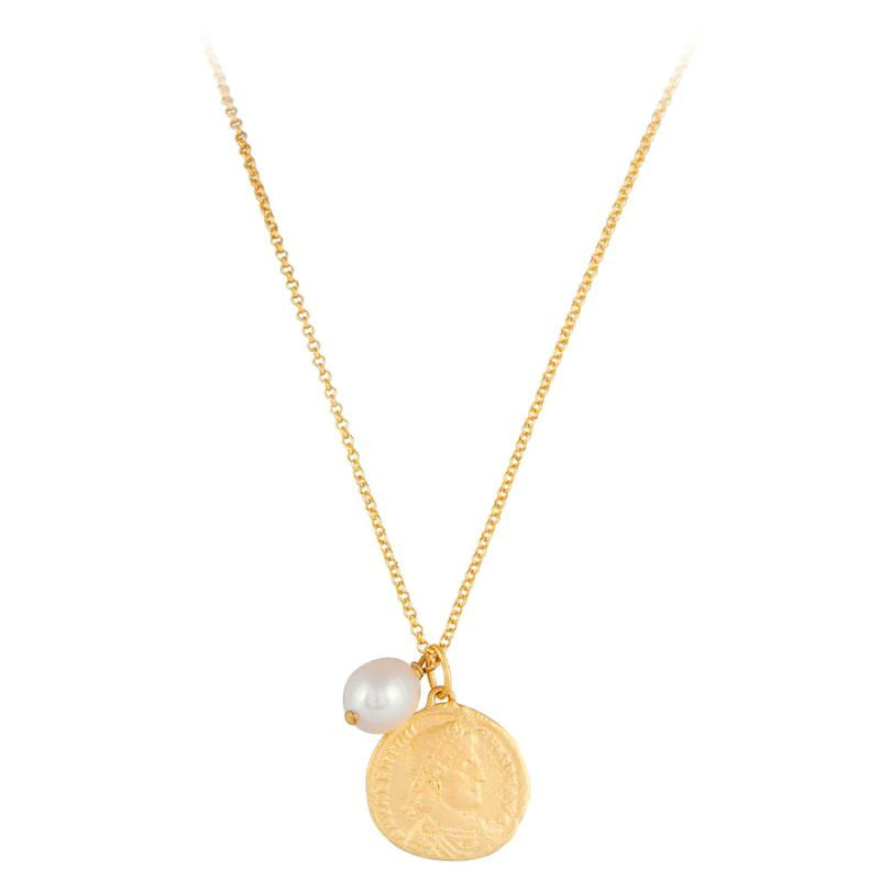 Fairley | Ancient Coin Pearl Necklace