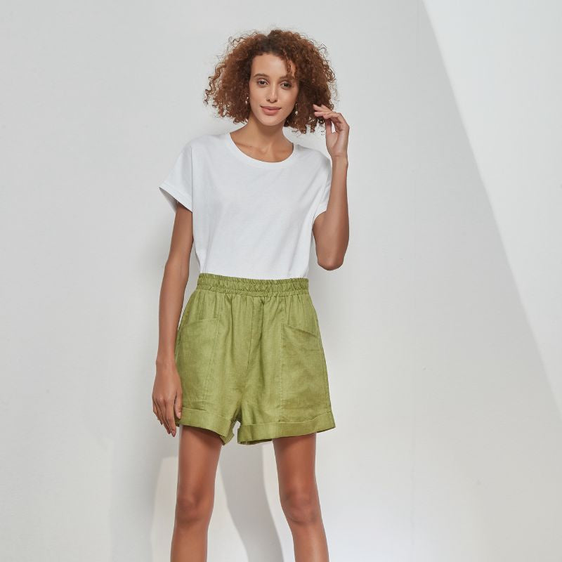 Tirelli | Meadow Green Deep Pocket Shorts