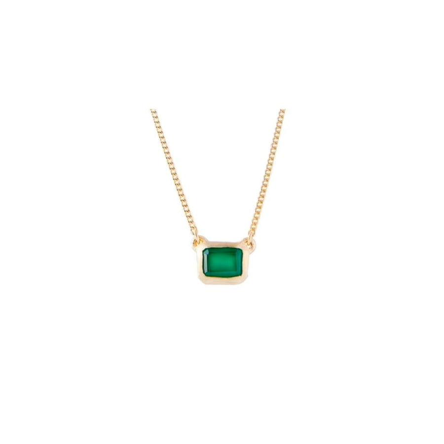 Fairley | Green Agate Deco Necklace