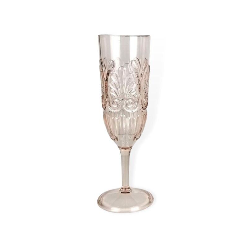 Flair Gifts | Flemington (Scallop) Acrylic Champagne Flute - Pink