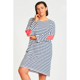Est 1971 | Breton Organic Cotton Dress - Stripe/Red
