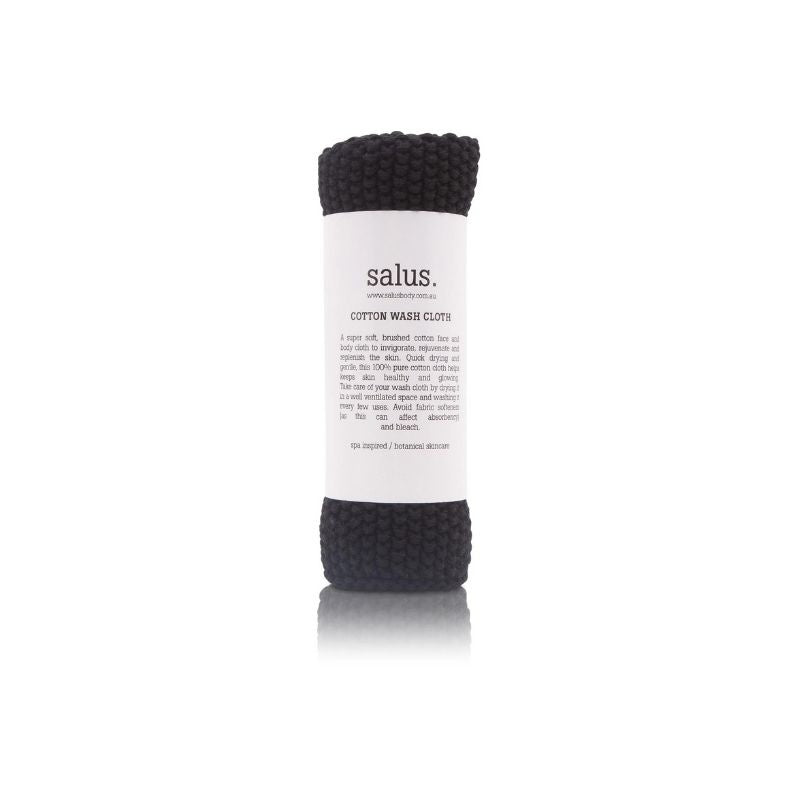 Salus Body & Spa | Black Cotton Wash Cloth