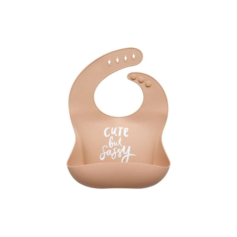 The Somewhere Co | Cute But Sassy (Nude) Silicone Baby Bib