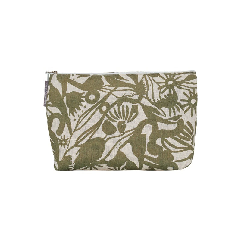 Annabel Trends | Large Cosmetic Bag Linen - Abstract Gum
