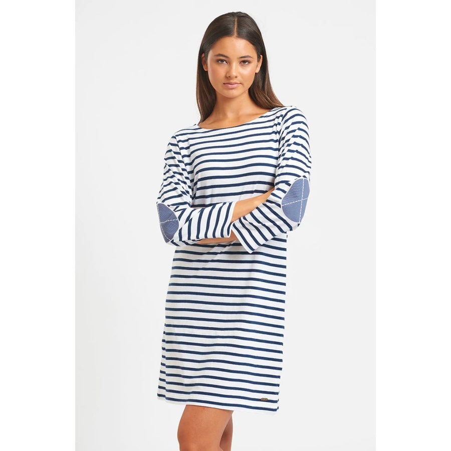 Est 1971 | Breton Organic Cotton Dress - Stripe/Navy