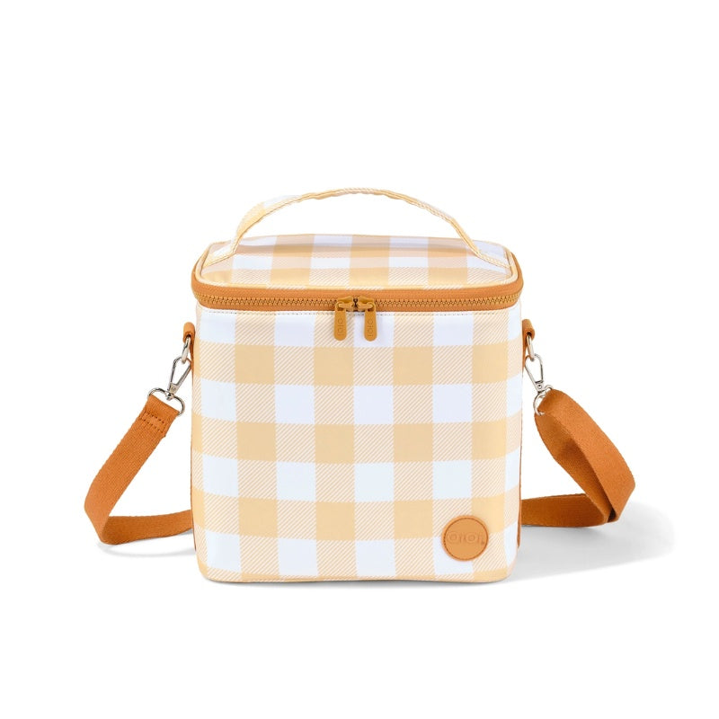 OiOi | Midi Insulated Lunch Bag - Beige Gingham