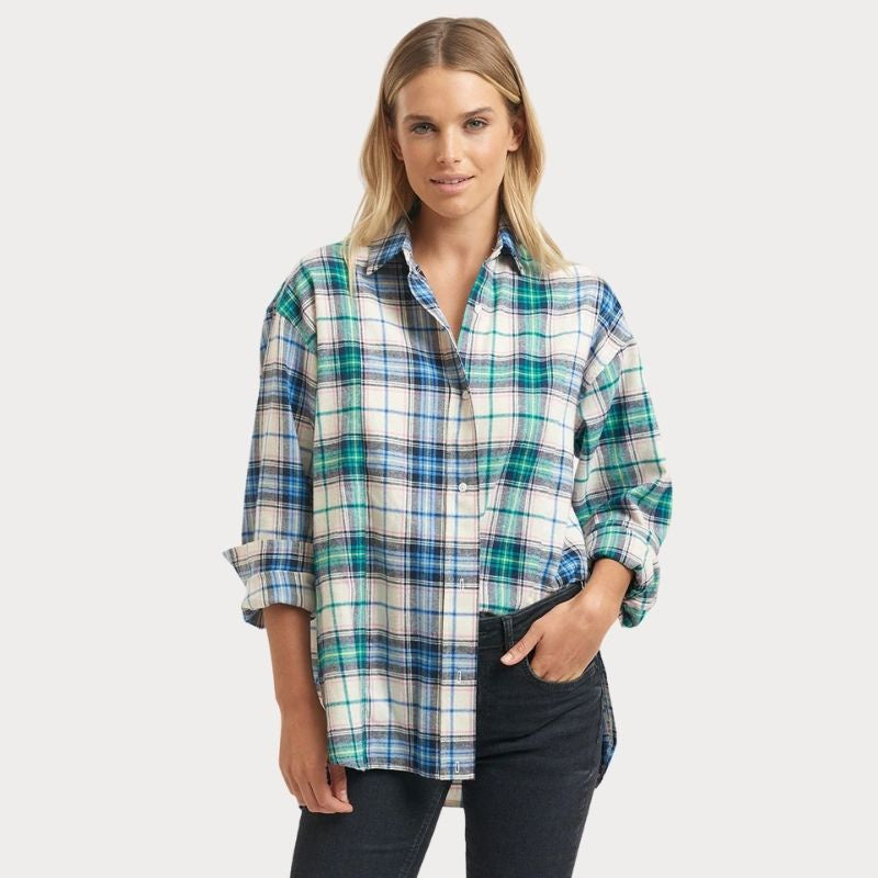 Shirty | The Classic Flannie Shirt - Blue Green Combo