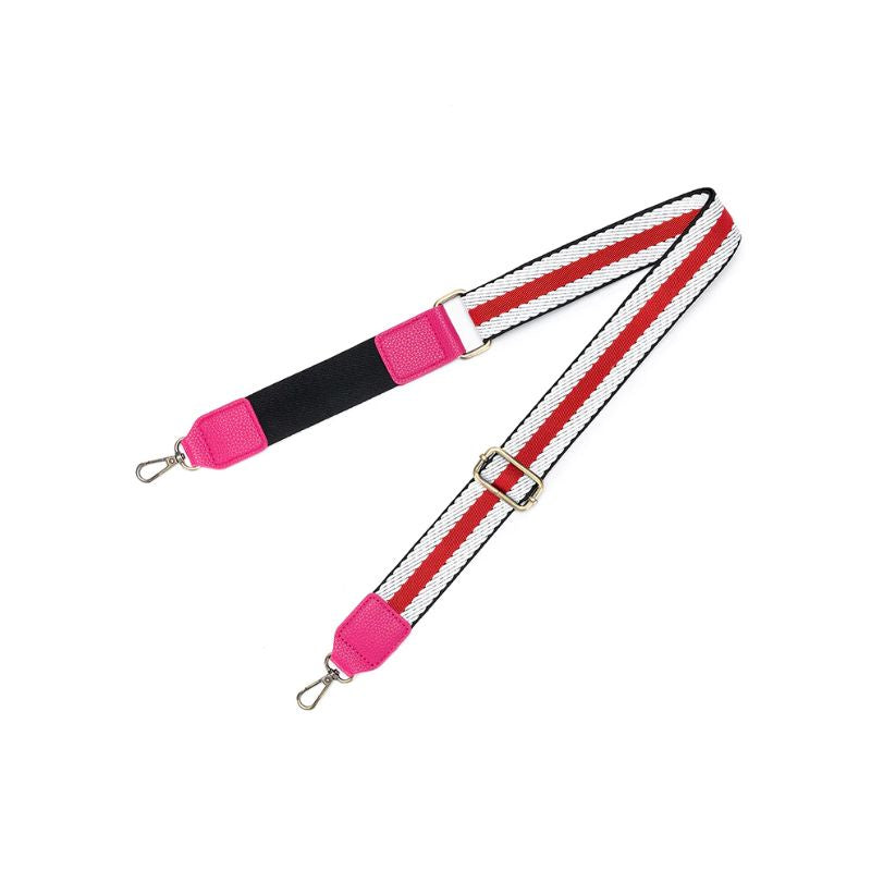 Black Caviar Designs | Pink/Red Stripe Interchangeable Bag Strap