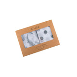 Grey Feather & Spot Muslin Wrap 2 Pack